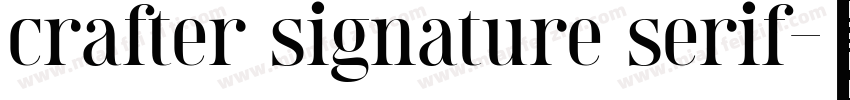 crafter signature serif字体转换